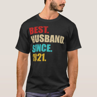 T-shirt Meilleur mari depuis 2021 pour le 1er anniversaire