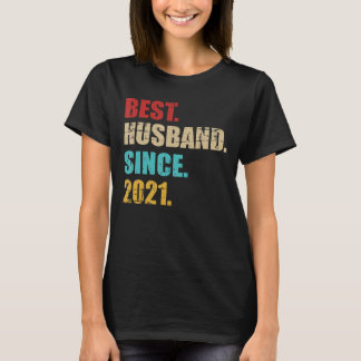 T-shirt Meilleur mari depuis 2021 pour le 4ème anniversair