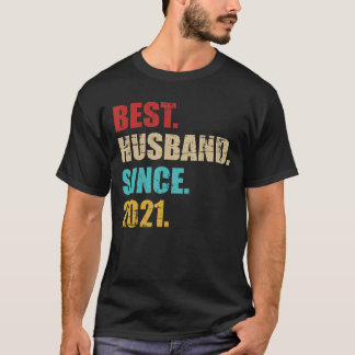 T-shirt Meilleur mari depuis 2021 pour le 4ème anniversair