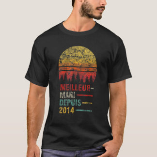 T-shirt Meilleur Mari Homme Depuis 2014 8 Anniversaire Mar