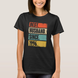 T-shirt Meilleur Mari Rétro depuis 1996 26ème Mariage Aniv