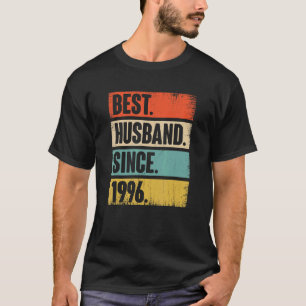 T-shirt Meilleur Mari Rétro depuis 1996 26ème Mariage Aniv
