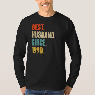 T-shirt Meilleur Mari vintage depuis 1990 32e Mariage Aniv