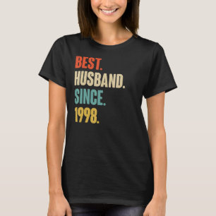 T-shirt Meilleur Mari vintage depuis 1998 24e Mariage Aniv