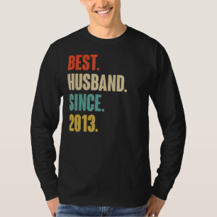 T-shirt Meilleur Mari vintage depuis 2013 9ème Mariage Ani