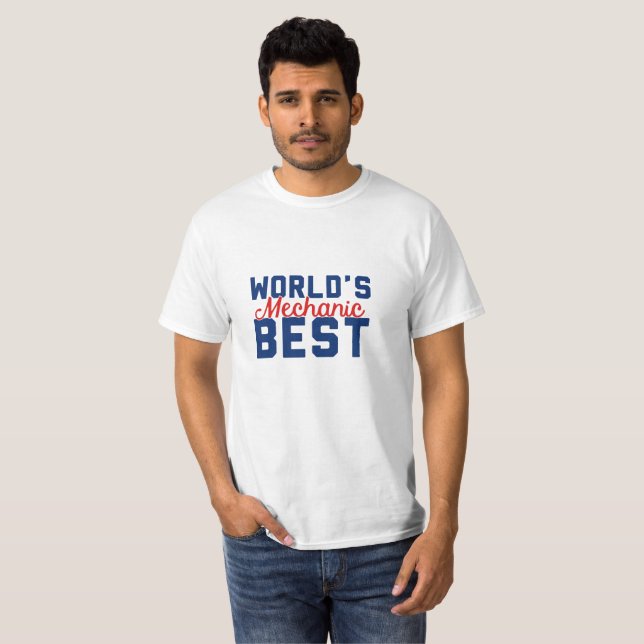T-shirt Meilleur mécanicien au monde (Devant entier)