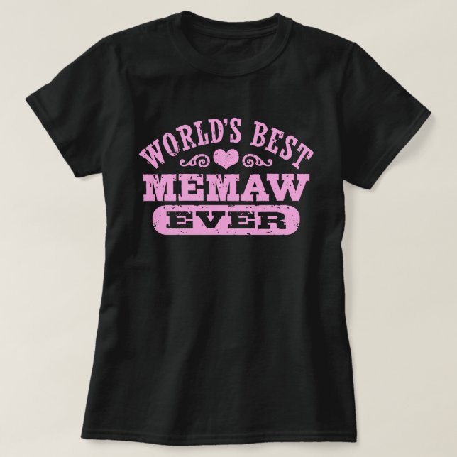 T-shirt Meilleur MeMaw au monde (Design devant)