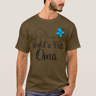 T-shirt Meilleur Monde Oma Grand-mère papillon Fête des mè