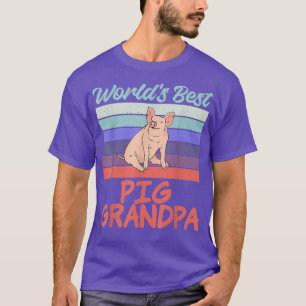 T-shirt Meilleur Monde Pig Grand-père Propriétaire de porc