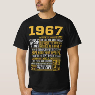 T-shirt Meilleur né en 1967 Faits pour les hommes, les fem