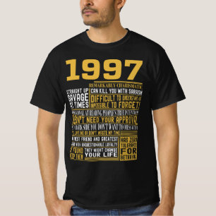 T-shirt Meilleur né en 1997 Faits pour les hommes, les fe