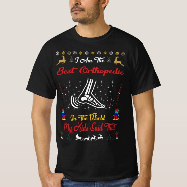 T-shirt Meilleur Noël orthopédique (Devant)