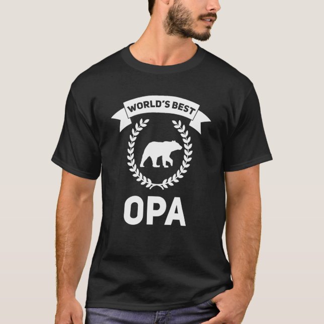 T-shirt Meilleur Opa allemand grand-père Ours Opa Ours (Devant)