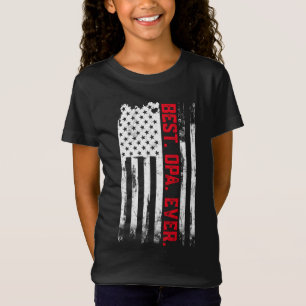 T-Shirt Meilleur Opa Ever Américain drapeau américain Père