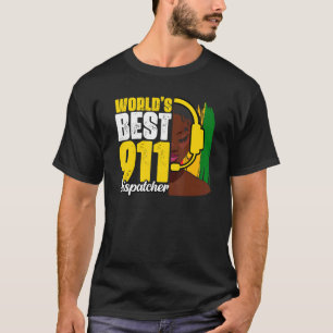 T-shirt Meilleur opérateur africain-américain 911 du monde