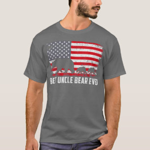 T-shirt Meilleur ours d'oncle jamais USA Da père du drapea