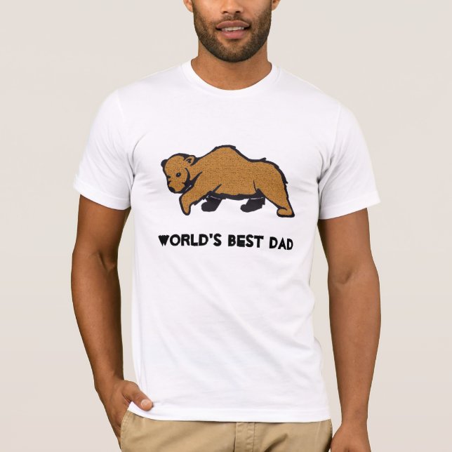 T-shirt Meilleur Ours Grizzly papa du monde (Devant)
