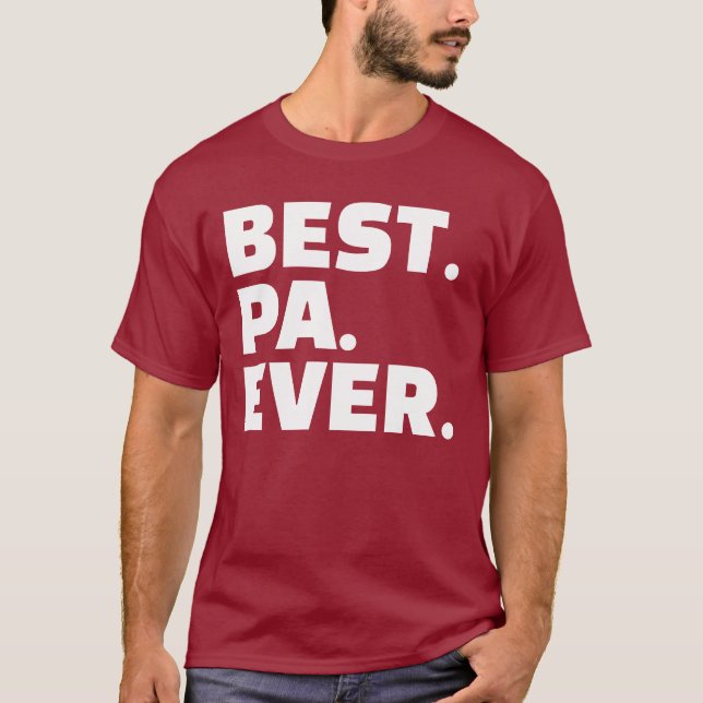 T-shirt Meilleur Pa Jamais Grand-pa Bold Typographie perso (Devant)
