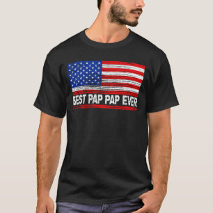 T-shirt Meilleur pap Ever Us Flag Grandpa Fathers Day