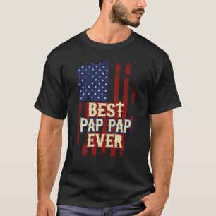 T-shirt Meilleur pap Ever Us Flag Grandpa Fathers Day