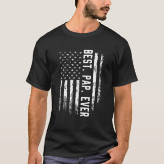 T-shirt Meilleur Pap Jour Drapeau Américain Cadeau Pour Ho