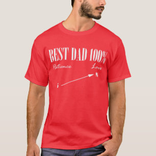 T-shirt Meilleur papa 100% Aimer Patience Funky Père Top