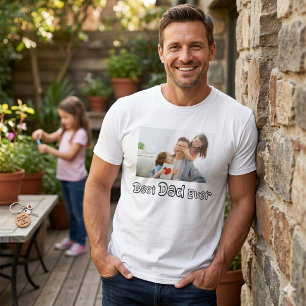 T-shirt Meilleur Papa 2025 Cadeau Personnalisé de Fête des