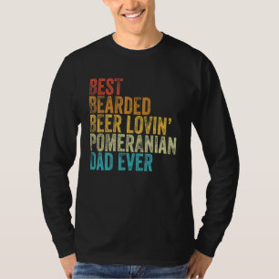T-shirt Meilleur Papa à Barbe et Amateur de Bière pour Pom