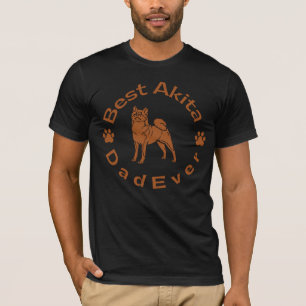 T-shirt Meilleur Papa Akita Jamais Drôle Fête des Père