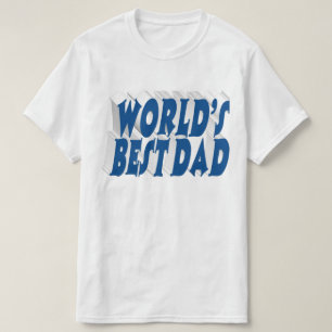 T-shirt Meilleur papa bleu marine 3d texte