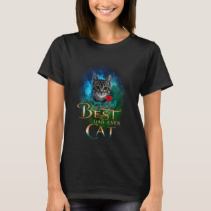 T-shirt Meilleur Papa Chat Drôle Chaton Chat Tabby pour Pa