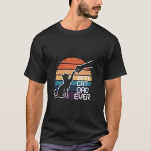 T-shirt Meilleur Papa Chat du Monde Bump Poing Papa Rétro