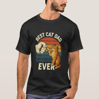 T-shirt Meilleur Papa Chat du Monde Cadeau Drôle pour Amat