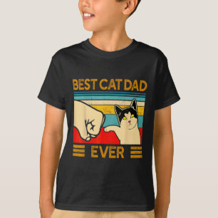 T-shirt Meilleur Papa Chat du Monde Cadeau Fête des Pères