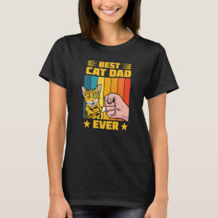 T-shirt Meilleur Papa Chat du Monde Caresse Chats Nourrit 
