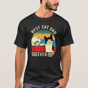 T-shirt Meilleur Papa Chat du Monde Graphique Vintage Bump