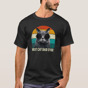T-shirt Meilleur papa chat du monde Papa chat Fête des p