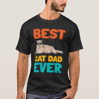 T-shirt Meilleur Papa Chat du Monde Propriétaire de Chat à