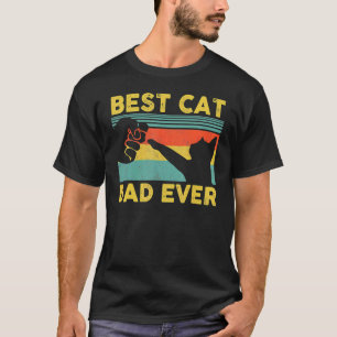 T-shirt Meilleur Papa Chat du Monde Vintage Bump Fit Fête