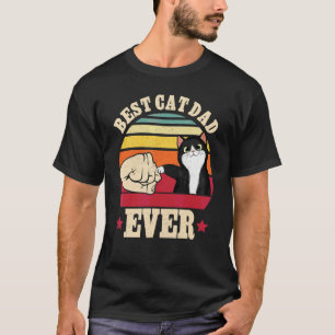 T-shirt Meilleur Papa Chat Incroyable Frappe Poing Fête de