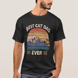 T-shirt Meilleur papa chat jamais drôle amateur de chaton 