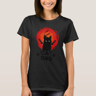 T-shirt Meilleur papa chat ninja de tous les temps Fête de