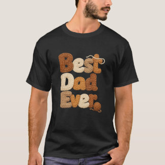 T-shirt Meilleur Papa Chemise Confortable Style Crochet