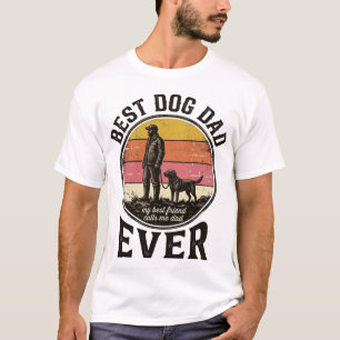 T-shirt Meilleur Papa Chien Conception Vectorielle Vintage