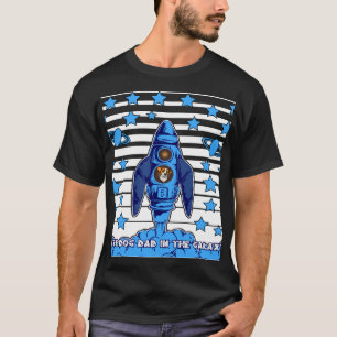 T-shirt Meilleur Papa Chien de la Galaxie Fusée Spatiale C