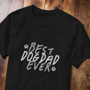 T-shirt Meilleur Papa Chien de Tous les Temps Moderne Noir
