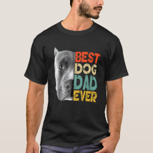 T-shirt Meilleur papa chien de tous les temps Pitbull Fête