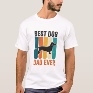 T-shirt Meilleur Papa Chien De Tous Les Temps Vintage Desi