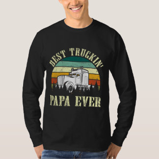 T-shirt Meilleur Papa Conducteur de Camion de Tous les Tem