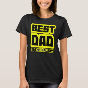 T-shirt Meilleur Papa Dans Le Mari Galaxy Papa Sci Fi Père
